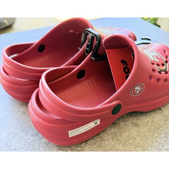 San Francisco 49ers FOCO Red Men\'s Big Logo Solid Clog w/ Strap NWT Size M 9-10 main image 6